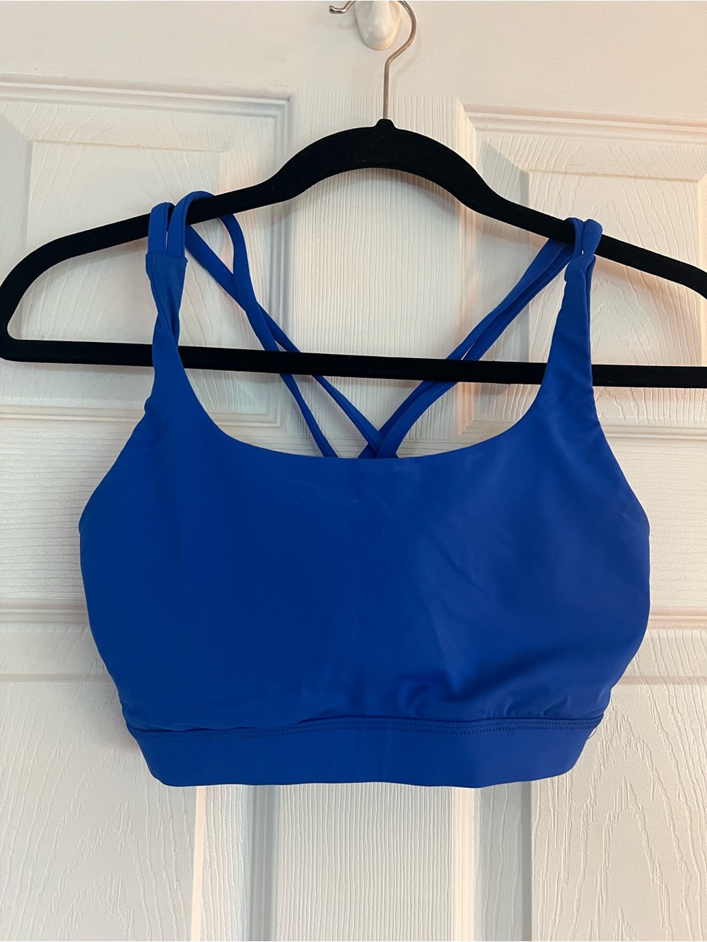 Blue Strappy Sports Bra